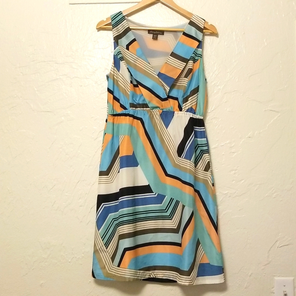 Tommy Bahama 100% Silk Geometric Dress